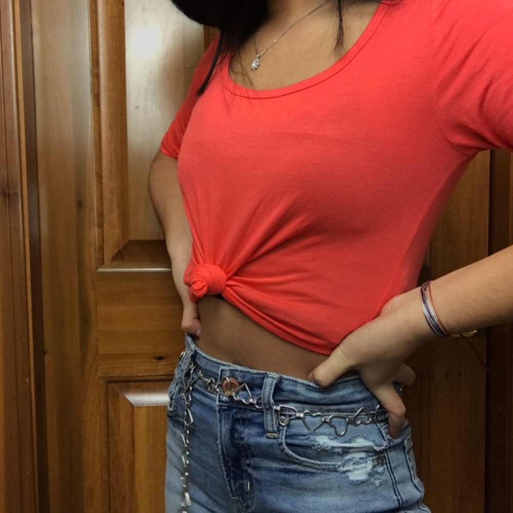 BRAND NEW WITH TAGS salmon quarter sleeve top
